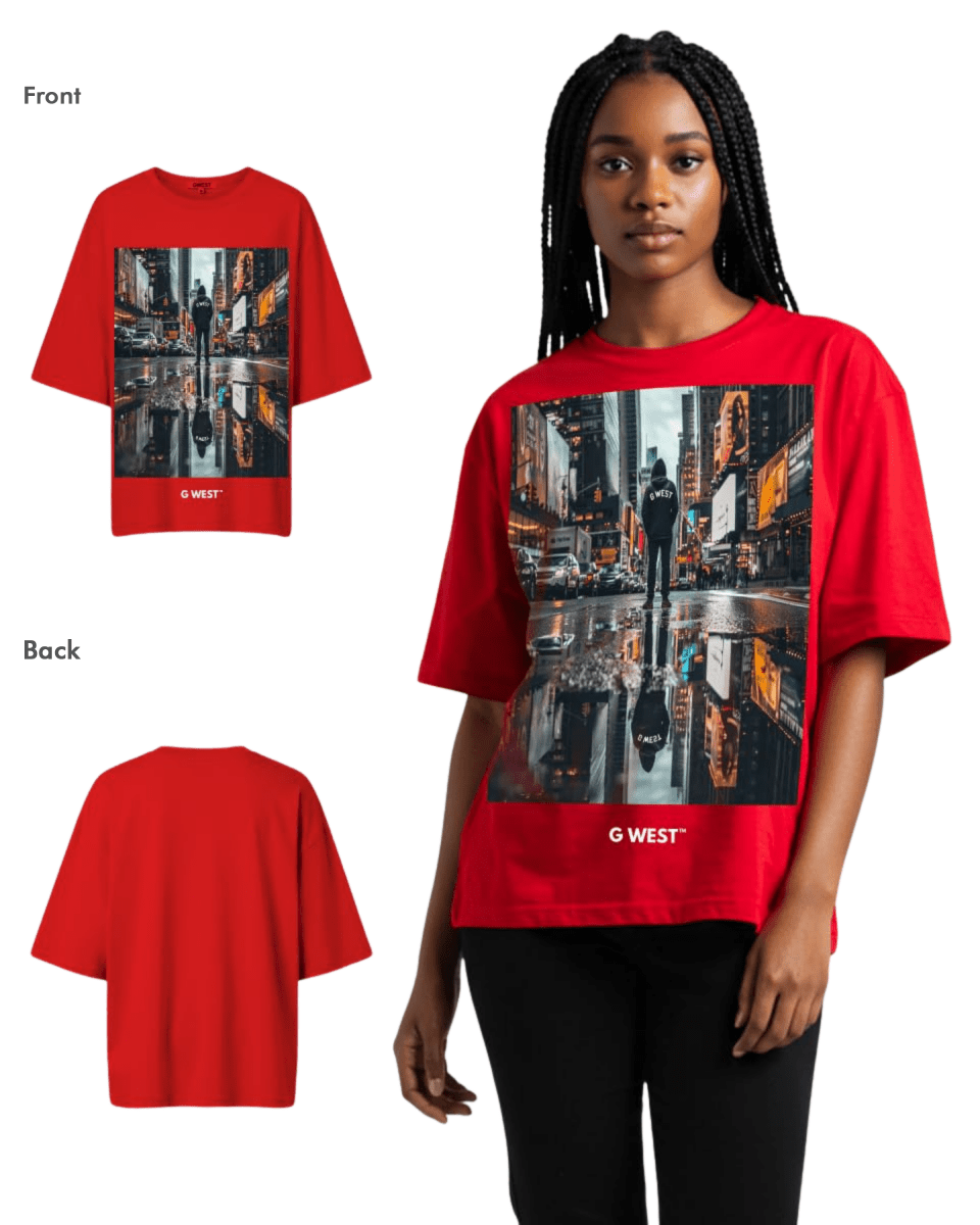 G West Womens Reflection Oversized Tee - G West