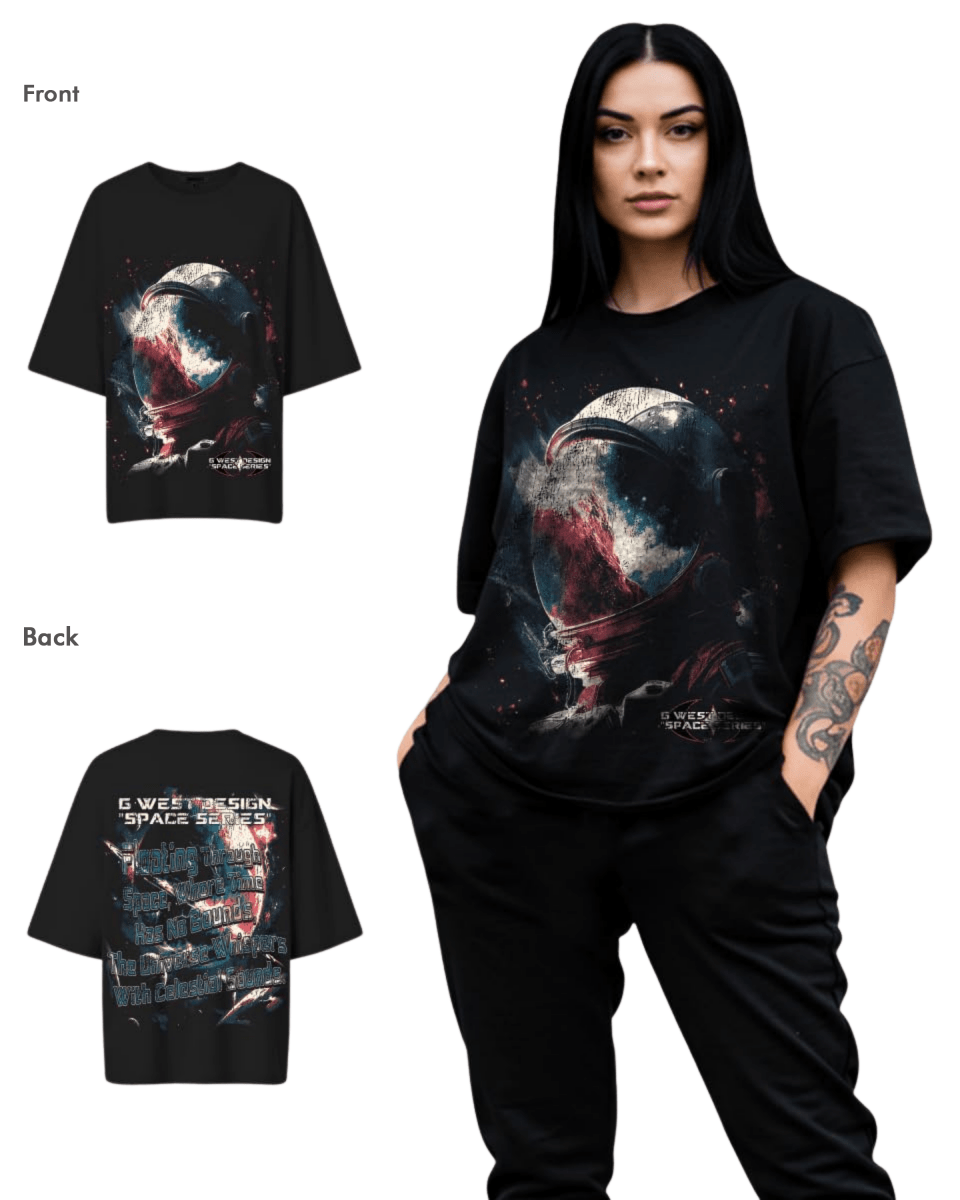G West Womens Space Series Premium Oversized Tee - G West