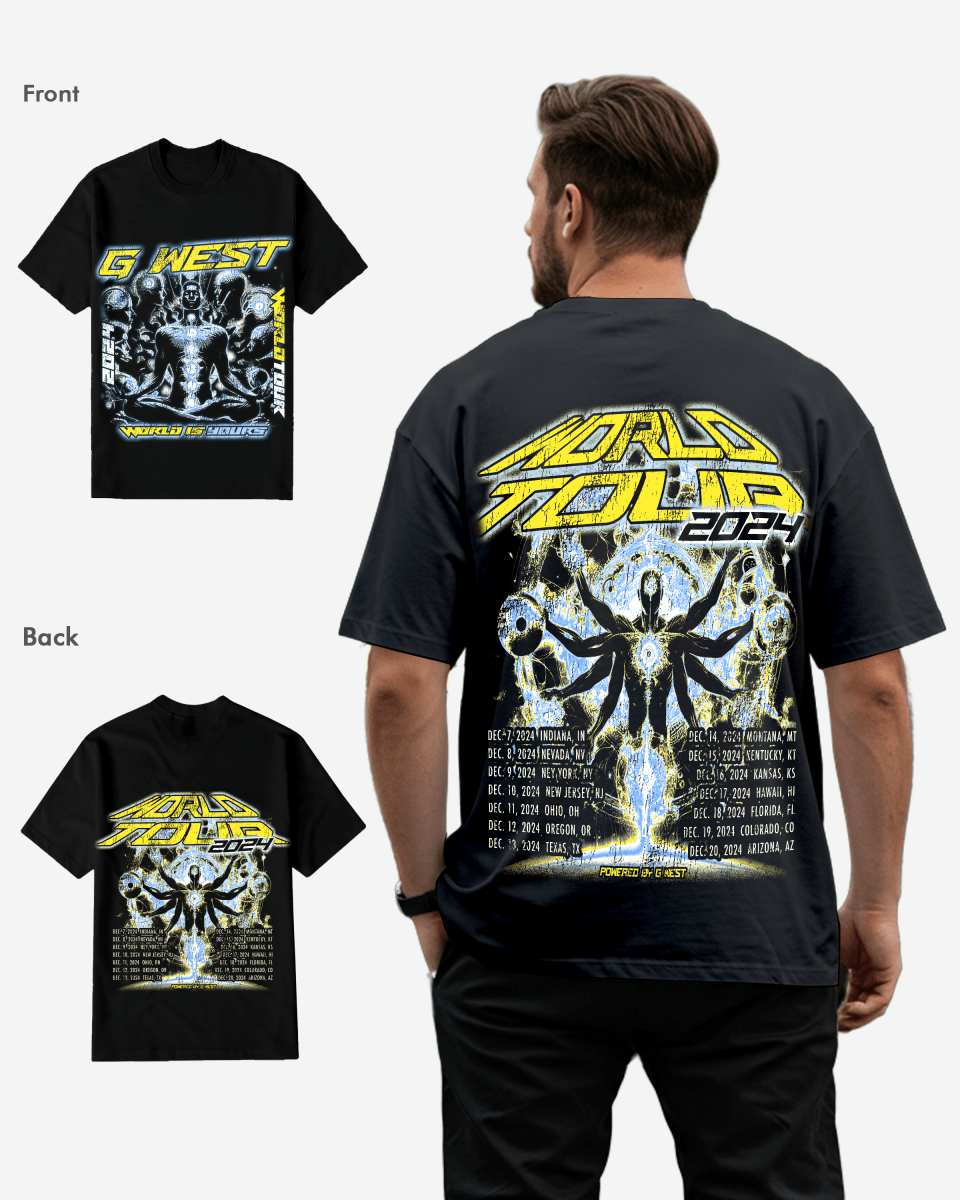 G West World is Yours Black Tee Big and Tall - G West