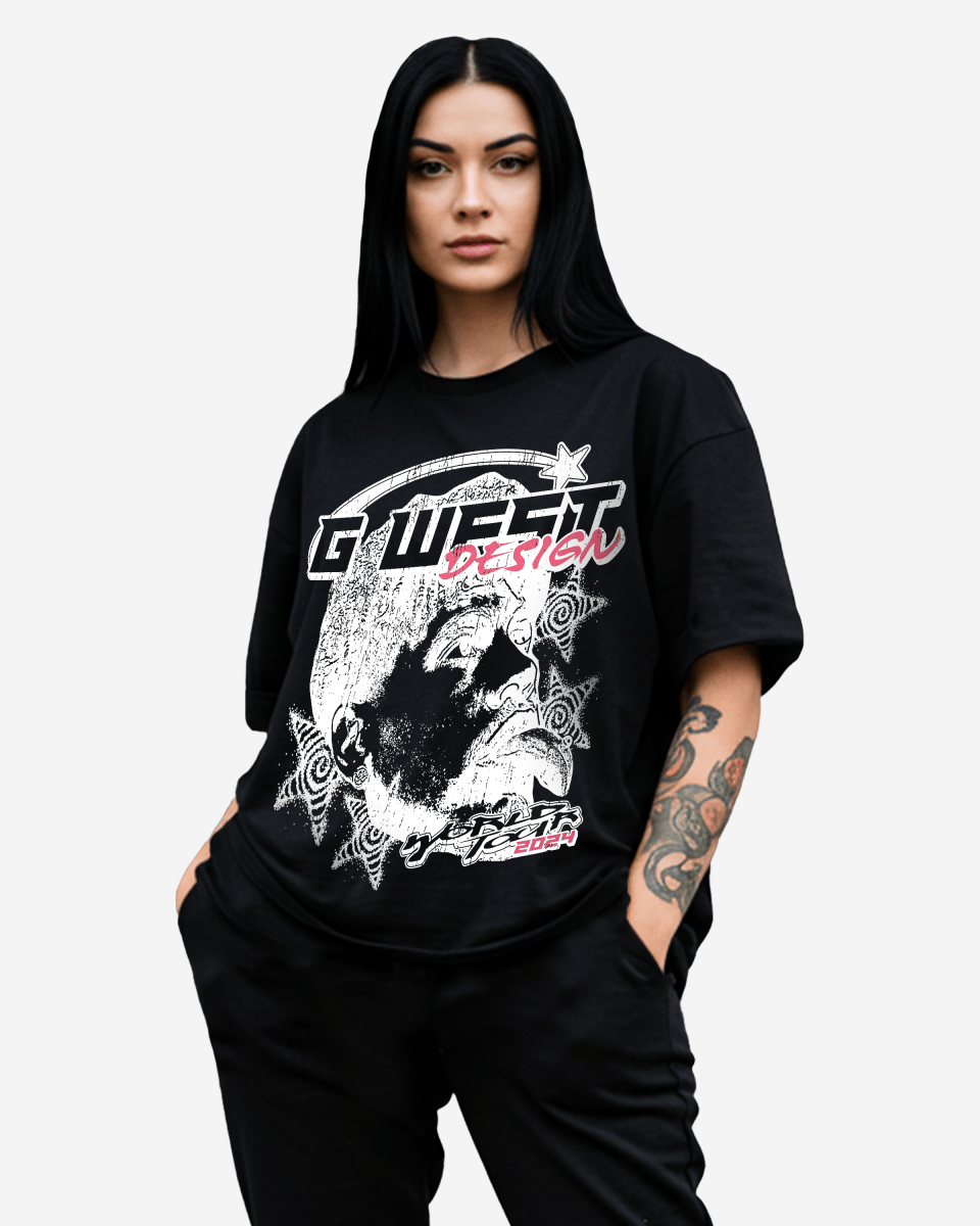 G West World Tour Premium Oversized Tee - WOMEN - G West