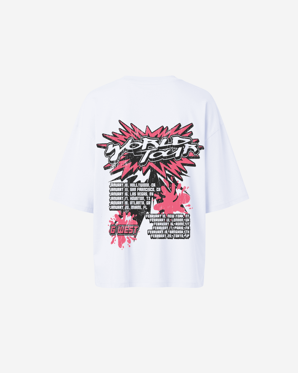 G West World Tour Premium Oversized Tee - WOMEN - G West