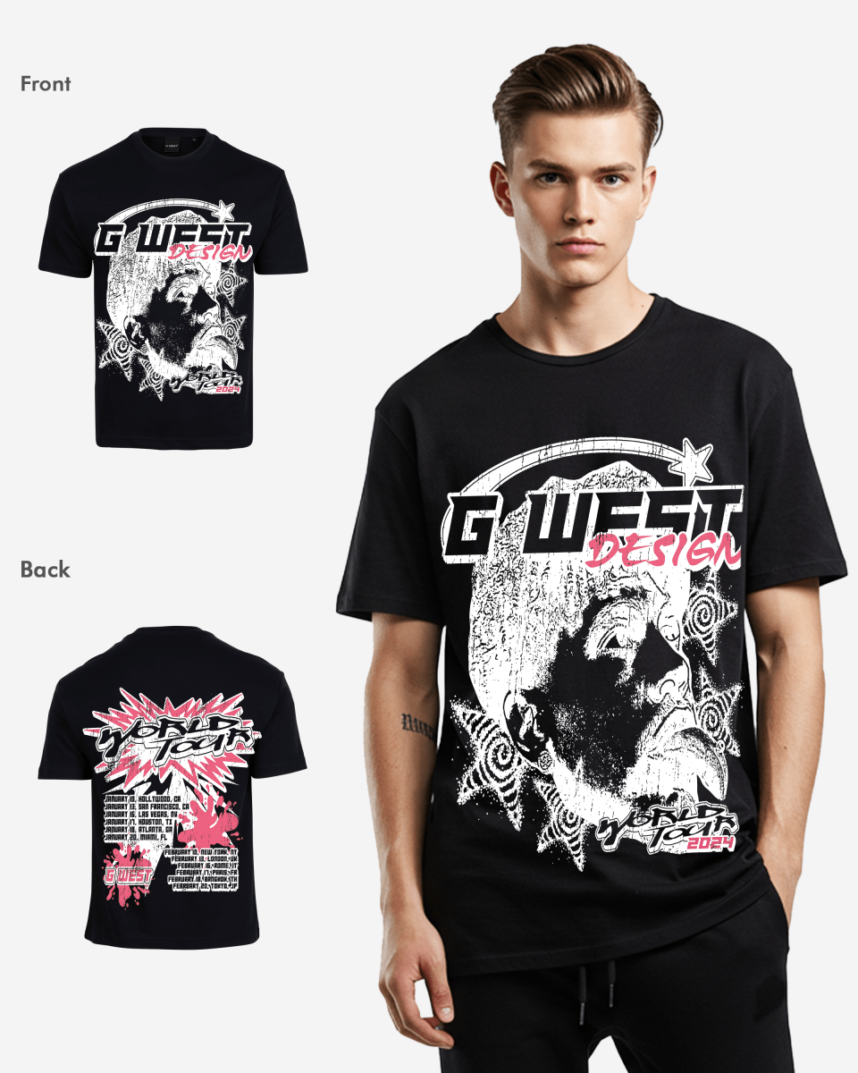 G West World Tour Premium Oversized Tee - G West