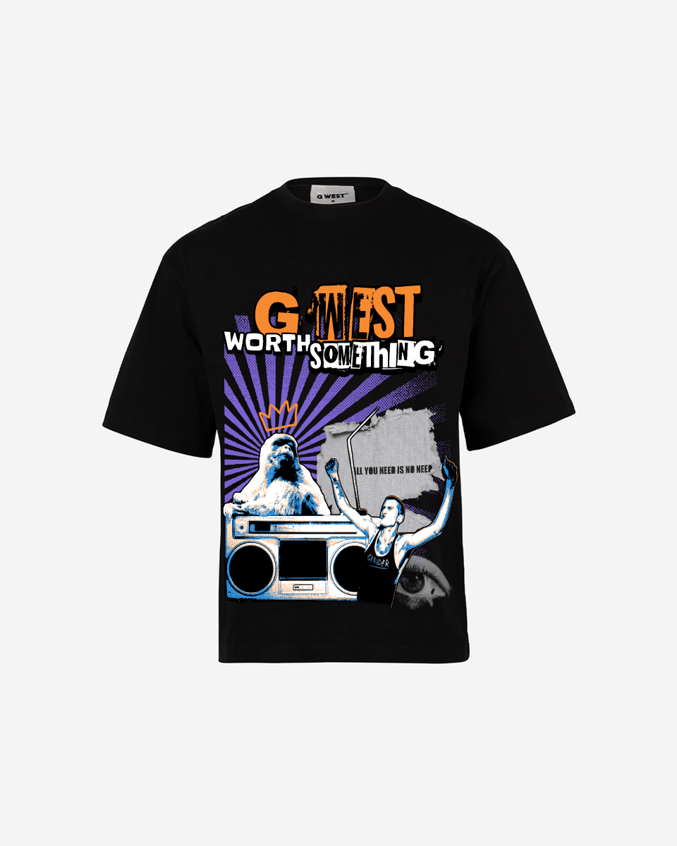 G - WEST WORTH SOMETHING OVERSIZED TEE GWROJMT40 - G West