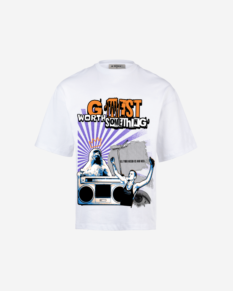 G - WEST WORTH SOMETHING OVERSIZED TEE GWROJMT40 - G West