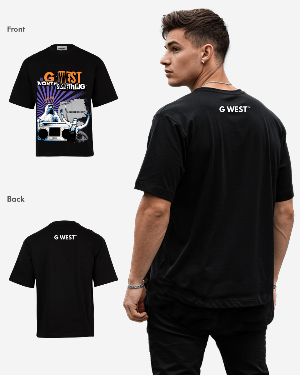 G - WEST WORTH SOMETHING OVERSIZED TEE GWROJMT40 - G West