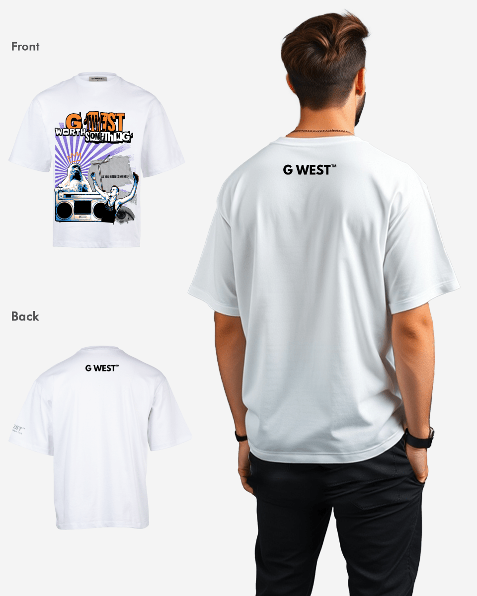 G - WEST WORTH SOMETHING OVERSIZED TEE GWROJMT40 - G West