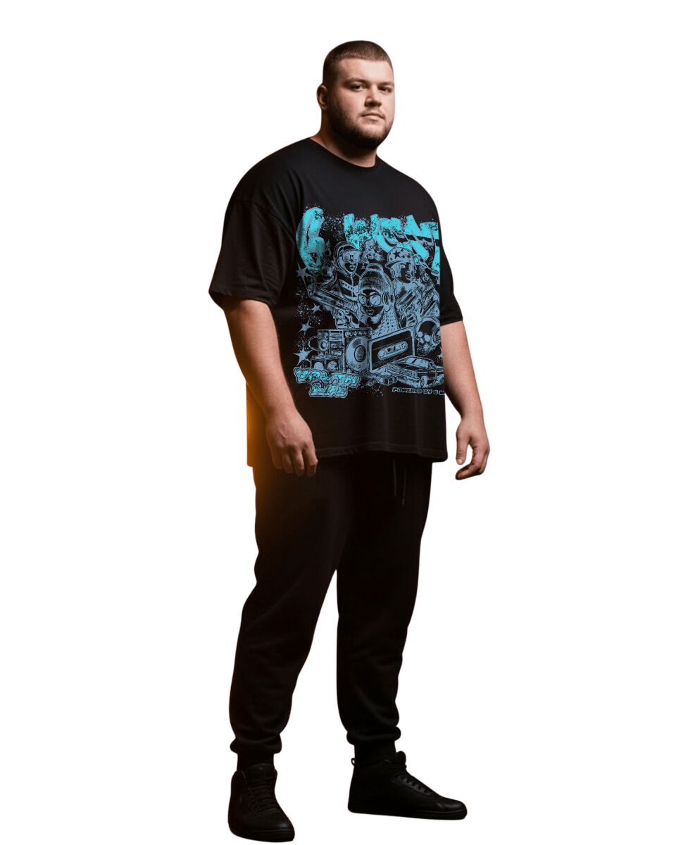 G West Youth Hustle Big And Tall Oversized T-Shirt - G West