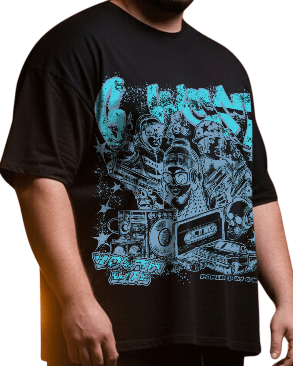 G West Youth Hustle Big And Tall Oversized T-Shirt - G West