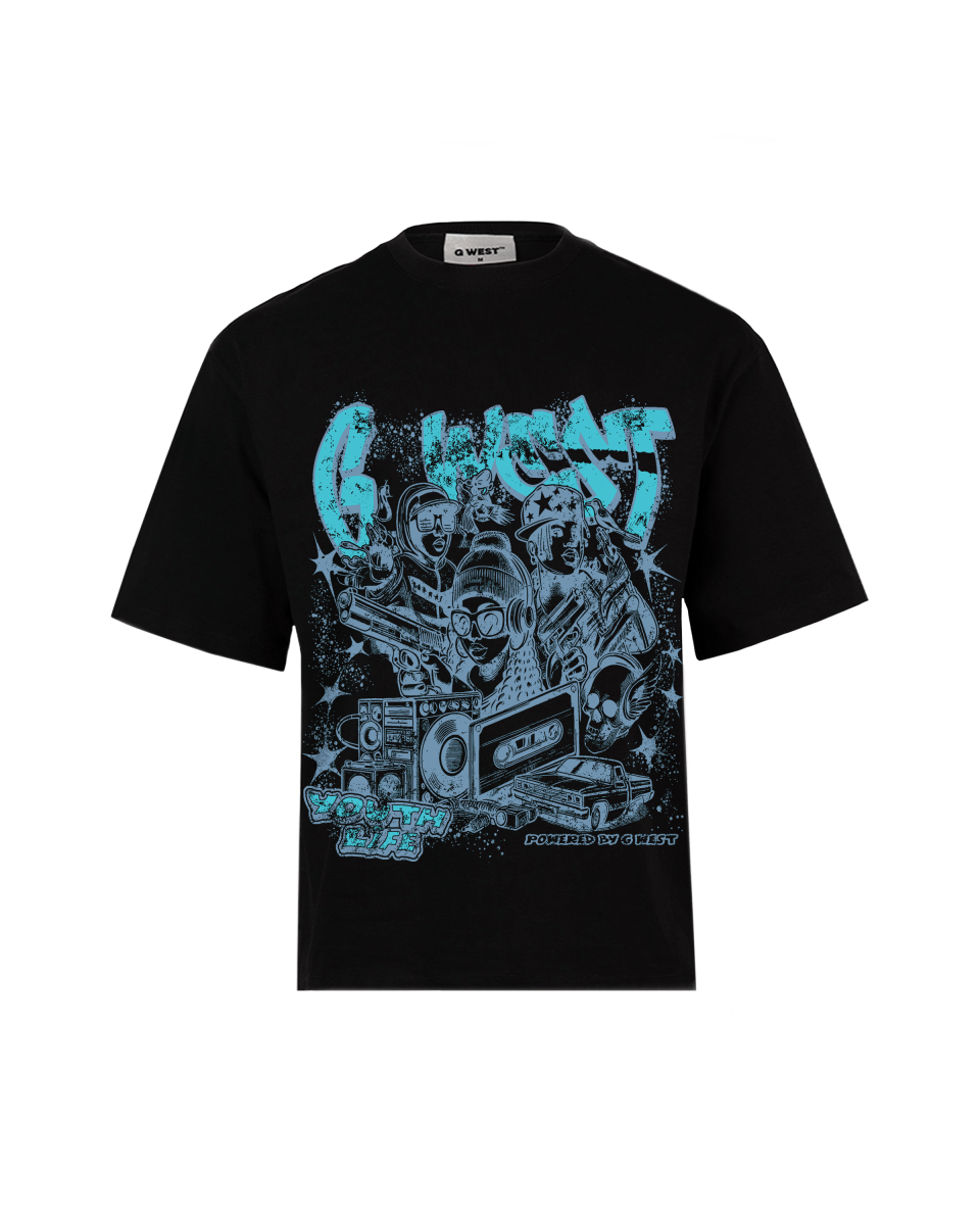 G West Youth Hustle Big And Tall Oversized T-Shirt - G West