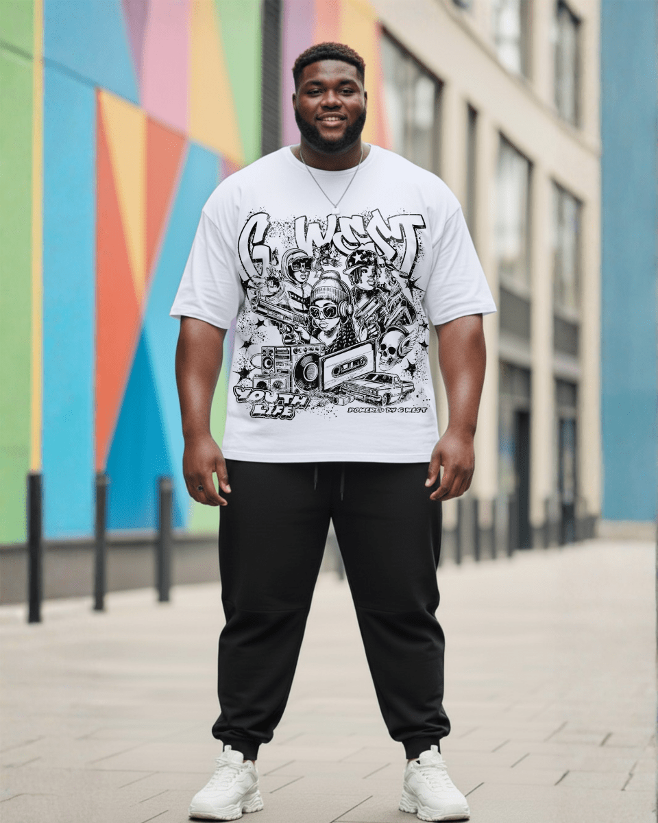 G West Youth Hustle Big And Tall Oversized T-Shirt - G West