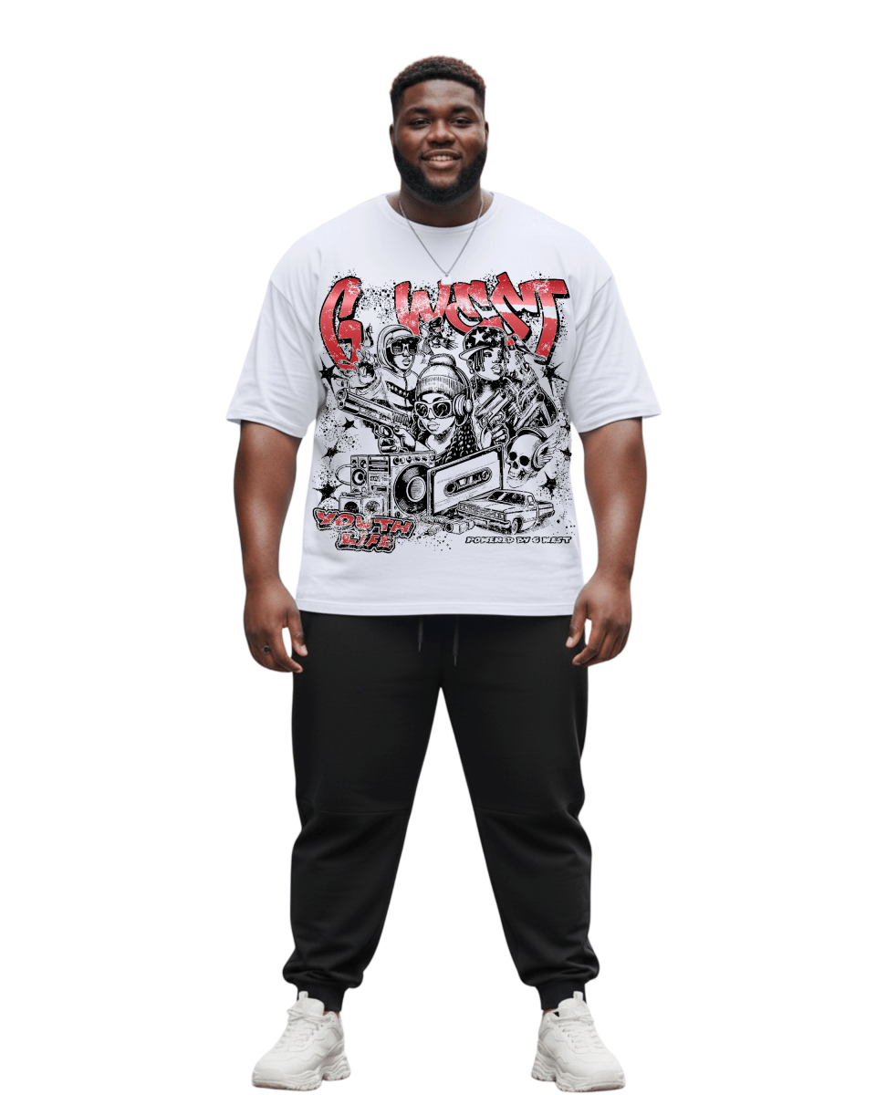 G West Youth Hustle Big And Tall Oversized T-Shirt - G West