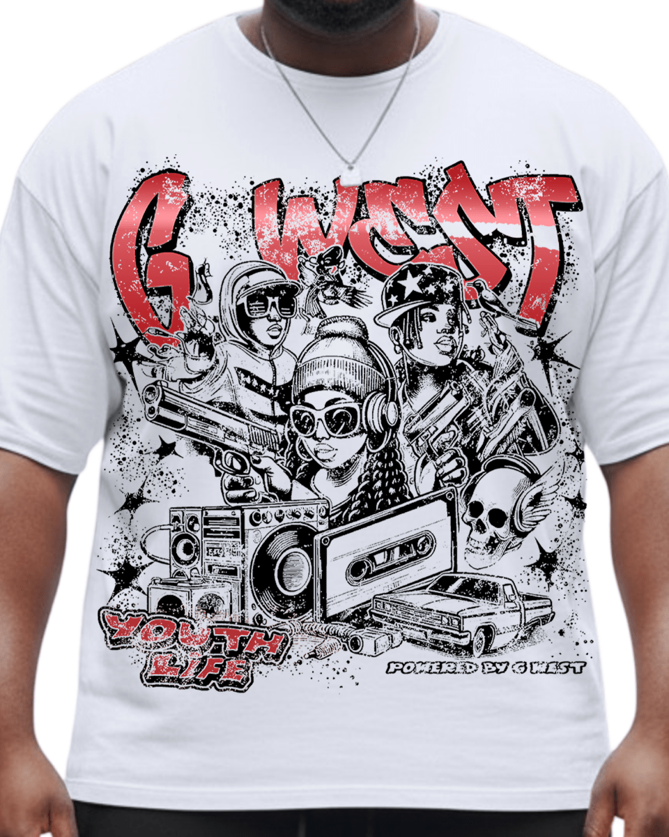 G West Youth Hustle Big And Tall Oversized T-Shirt - G West