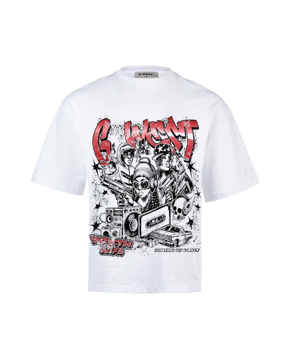 G West Youth Hustle Big And Tall Oversized T-Shirt - G West