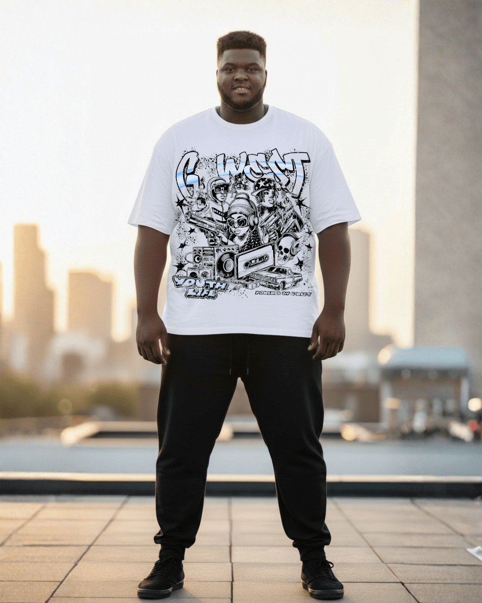 G West Youth Hustle Big And Tall Oversized T-Shirt - G West