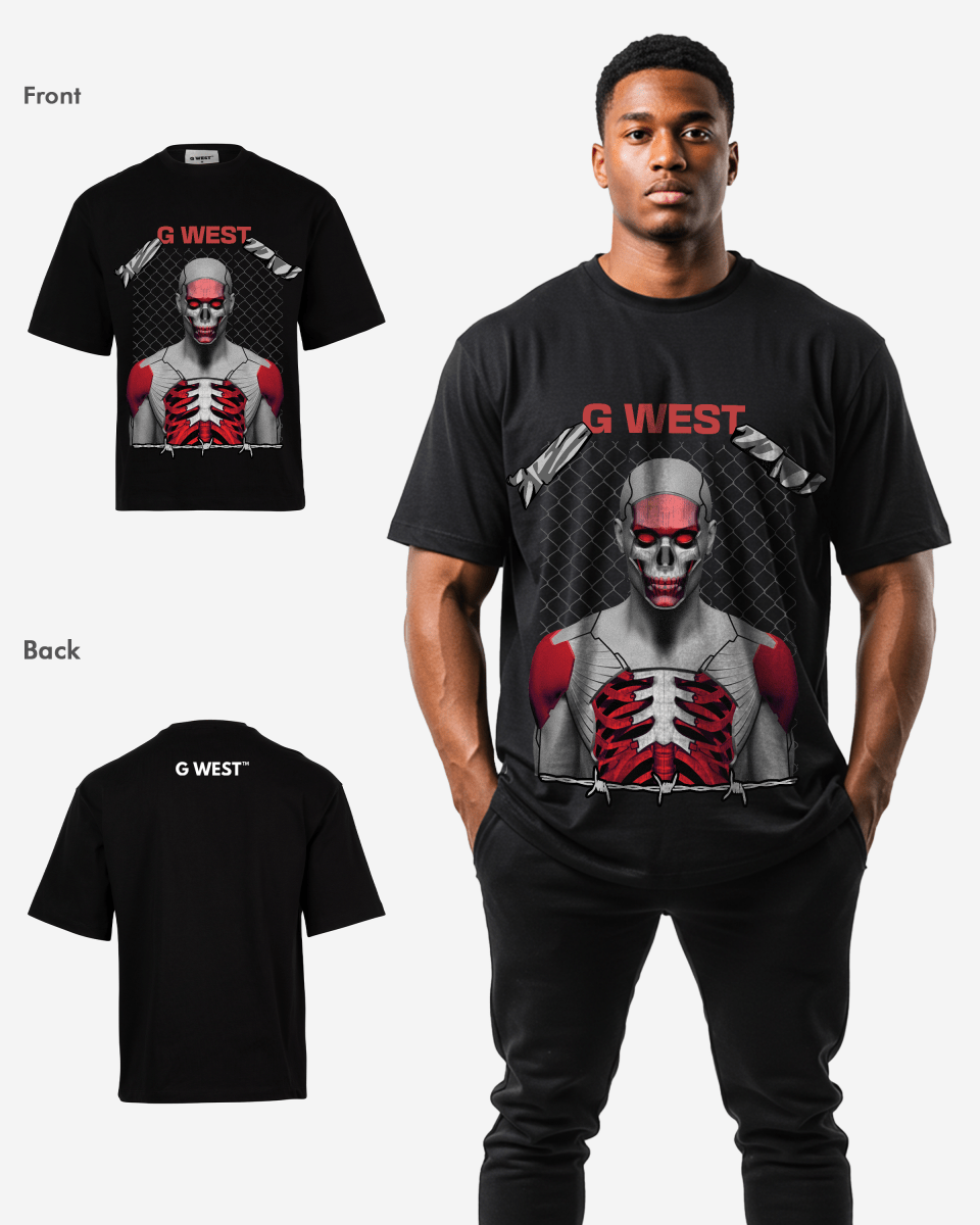 GWEST red eyed rage OVERSIZED TEE GWROJMT55 - G West