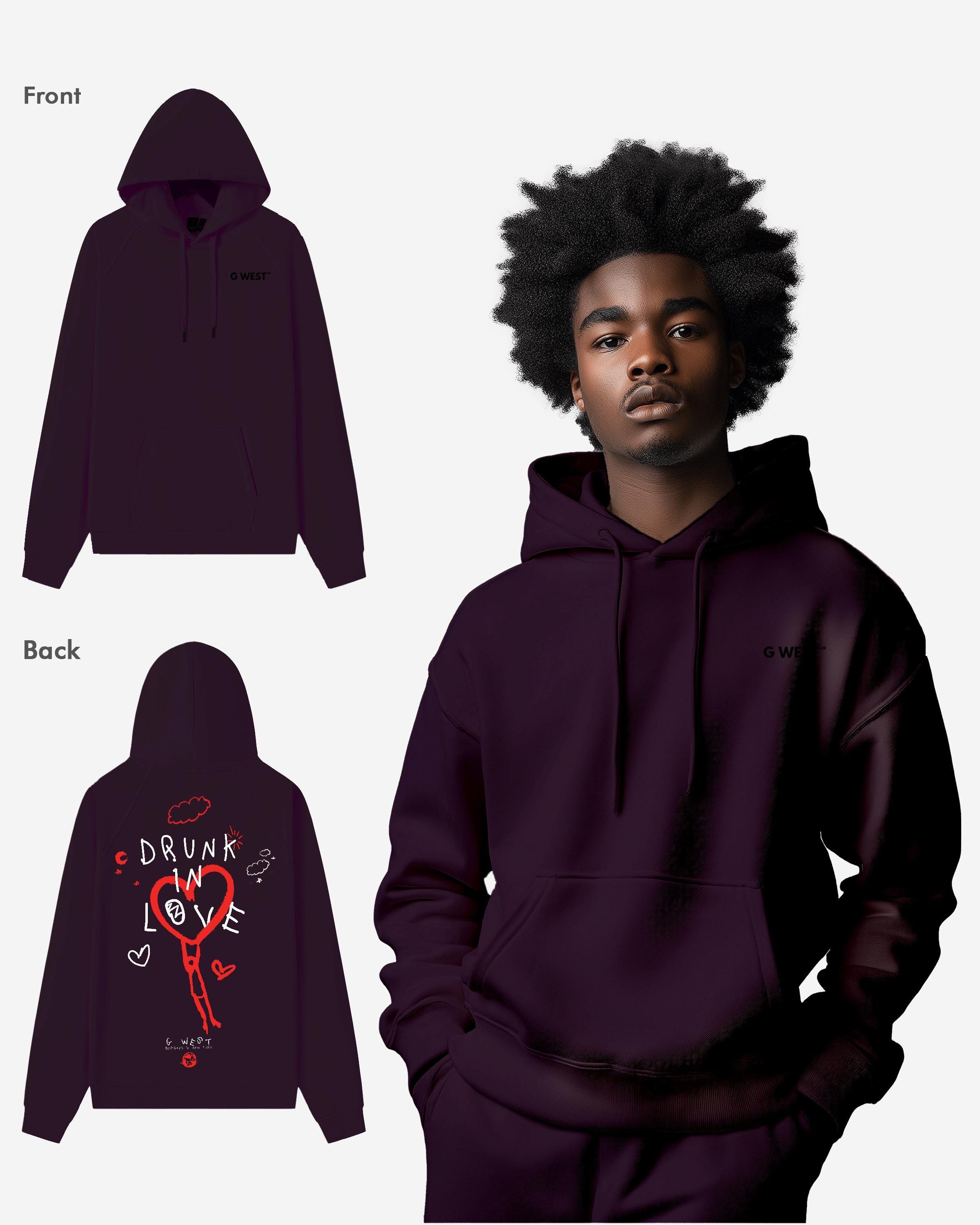 G WEST DRUNK IN LOVE HEAVY PREMIUM OVERSIZED HOODIE - G West