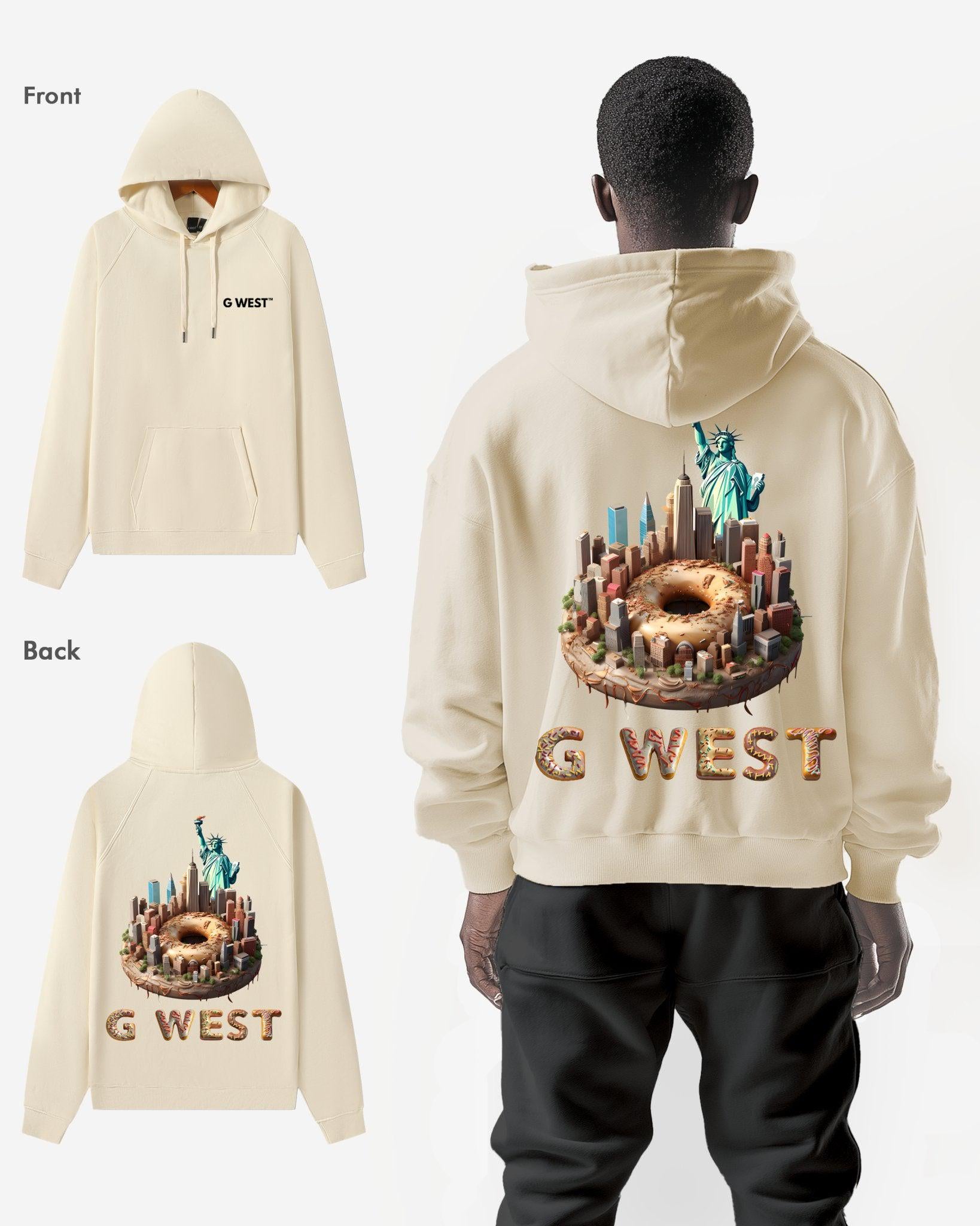 G WEST NYC DONUT HEAVY PREMIUM OVERSIZE HOODIE - G West