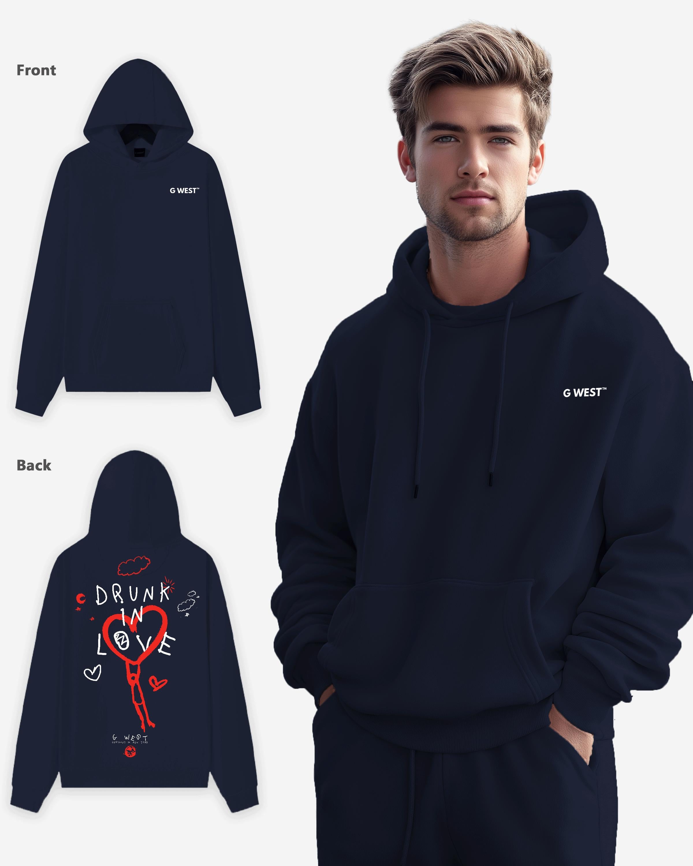 G WEST DRUNK IN LOVE HEAVY PREMIUM OVERSIZED HOODIE - G West