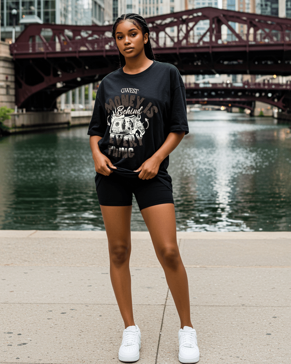Money Is Behind Everything Oversized T-Shirt - G West