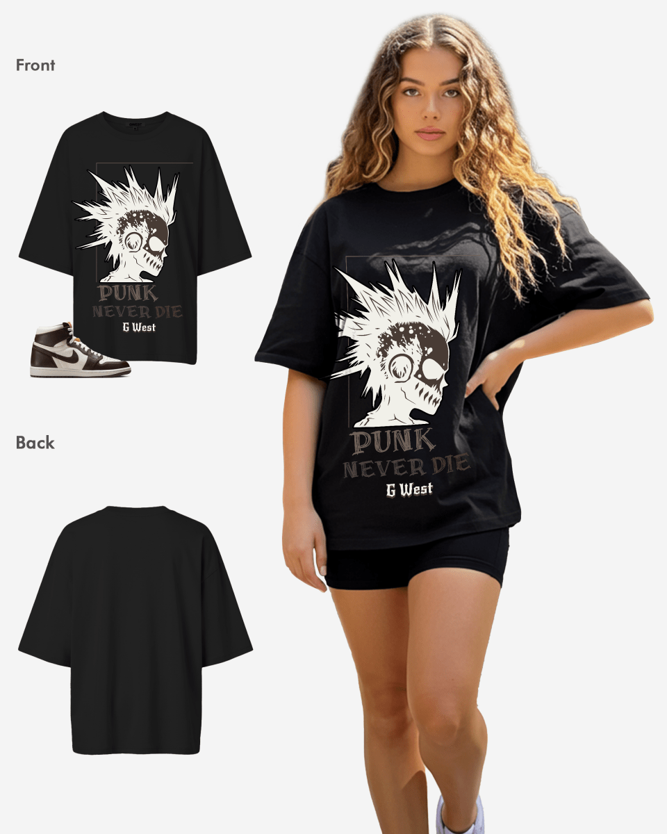 Punk Never Die Oversized T-Shirt - G West