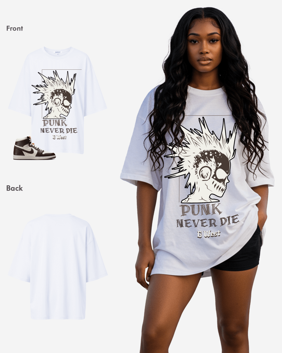Punk Never Die Oversized T-Shirt - G West