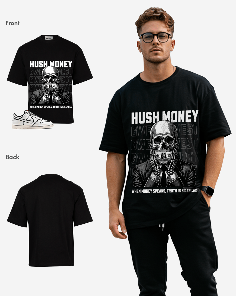 Skeleton Mouth Hush Money Oversized T-Shirt - G West