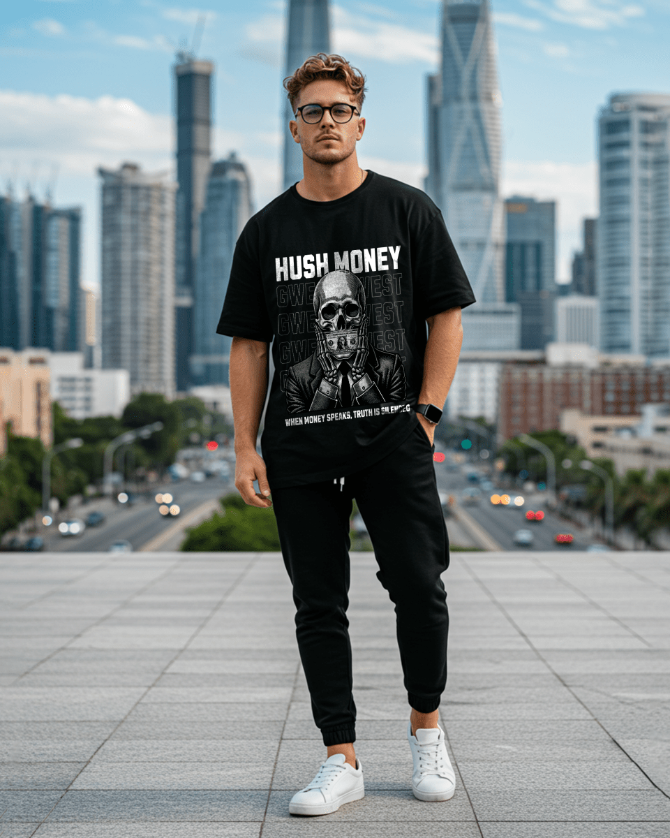 Skeleton Mouth Hush Money Oversized T-Shirt - G West