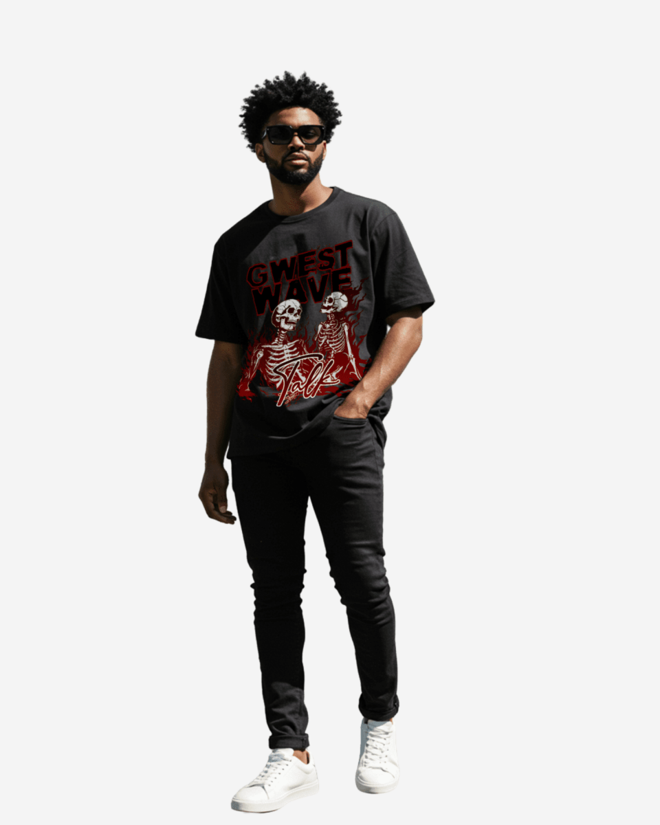 Skeletons & Secrets in the Flames Oversized T-Shirt - G West
