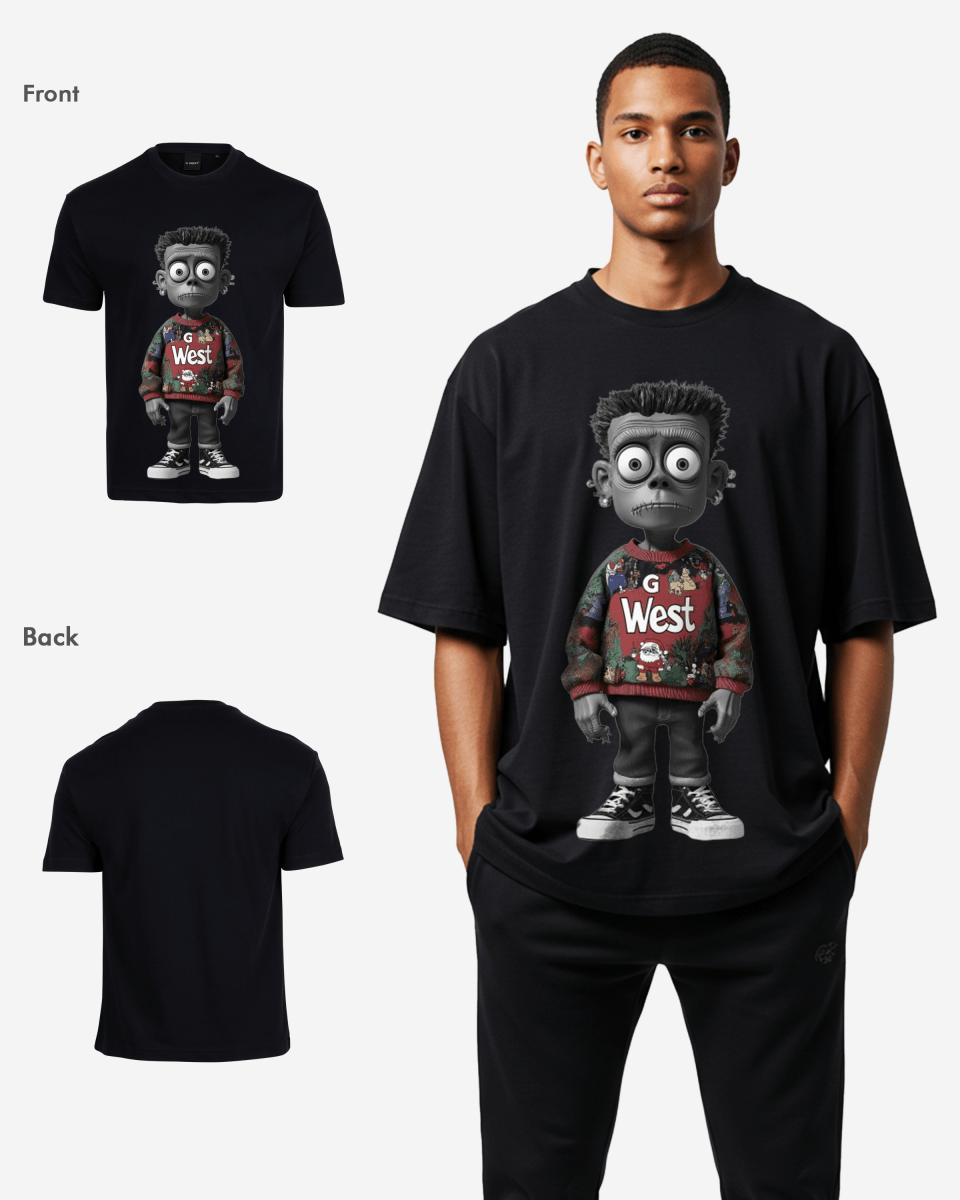 Ugly Xmas Zombie Oversized T Shirt - G West